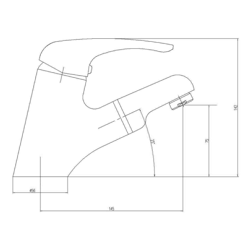 Aqualine - Umyvadlová baterie KASIOPEA 14,2 cm lesklý chrom