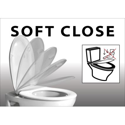 Aqualine - Záchodové prkénko SOFIA SoftClose bílá