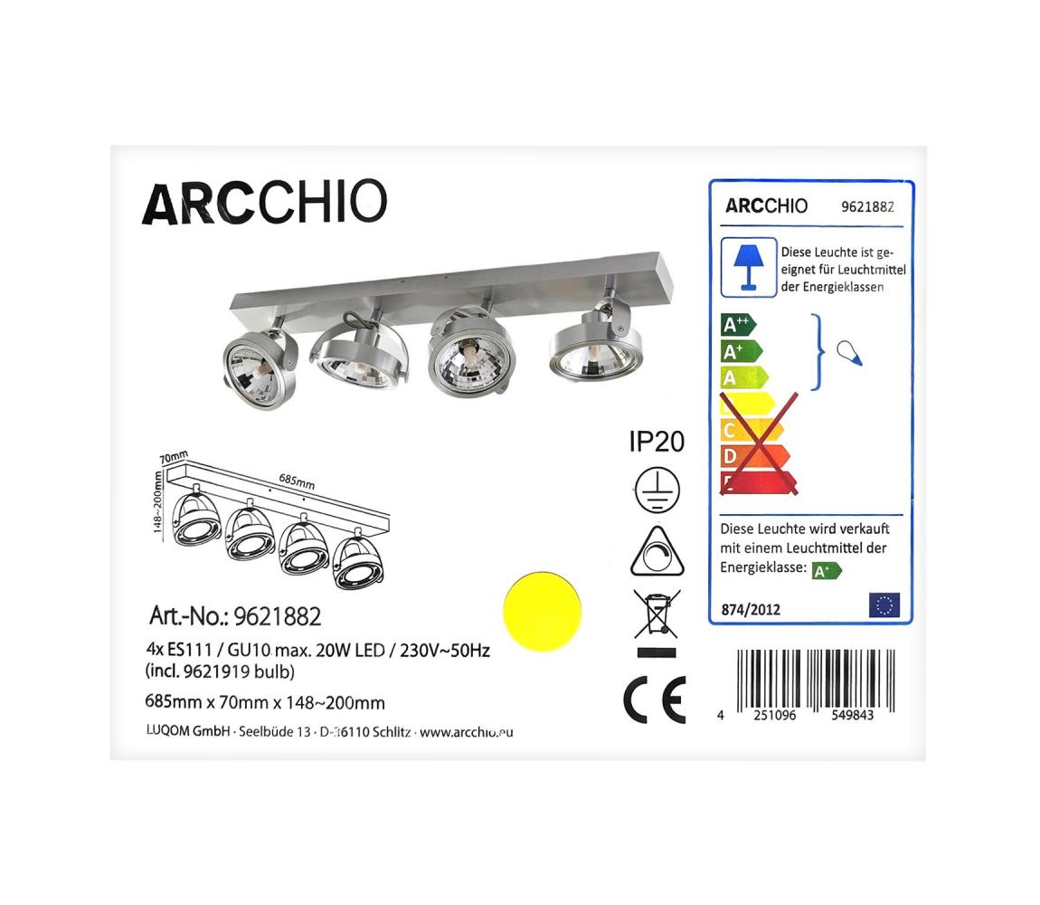 Arcchio Arcchio - LED Bodové svítidlo MUNIN 4xGU10/ES111/11,5W/230V LW0916