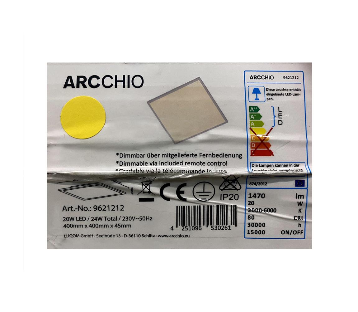 Arcchio Arcchio - LED Stmívatelné stropní svítidlo PHILIA LED/20W/230V 3000-6000K + DO LW0109