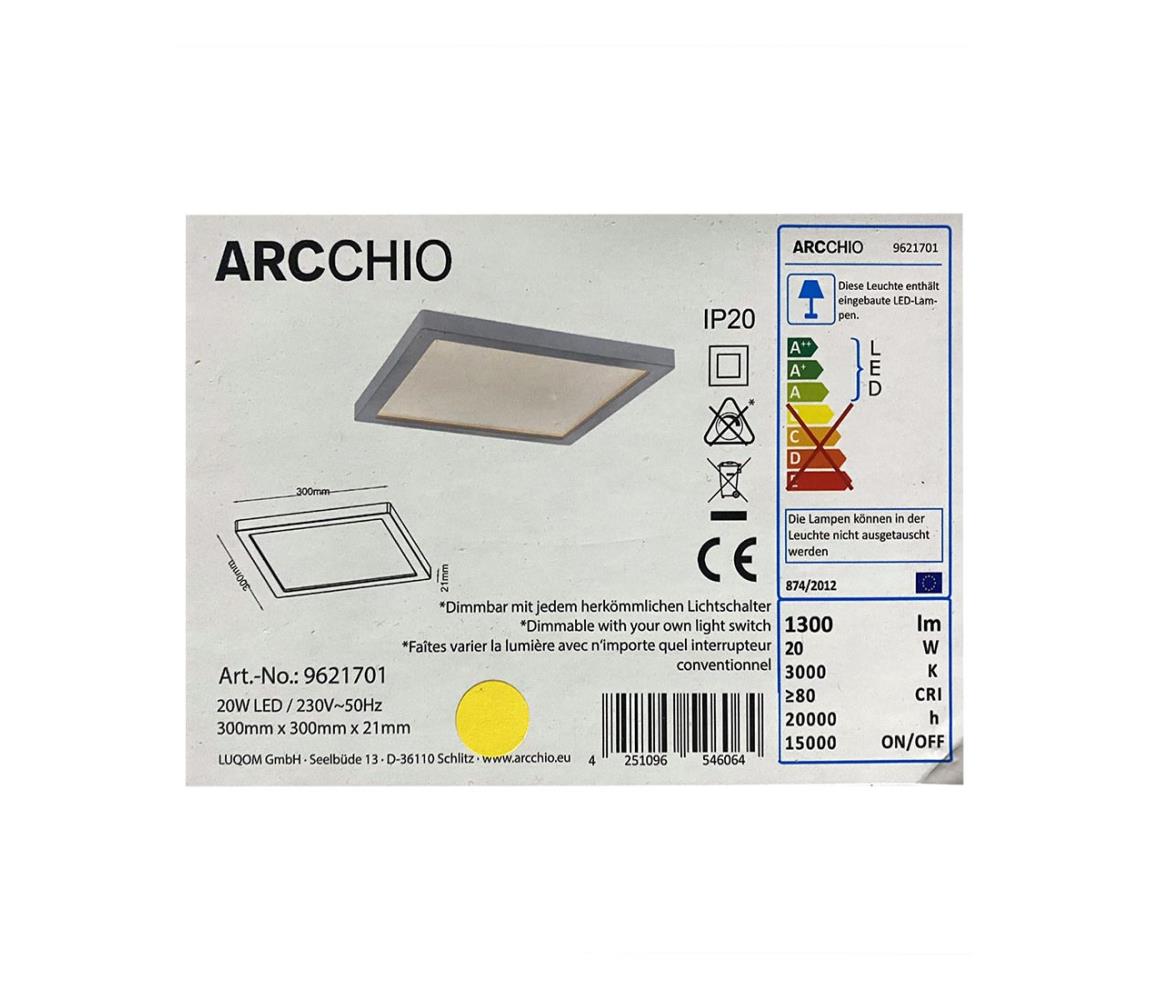 Arcchio Arcchio - LED Stmívatelné stropní svítidlo SOLVIE LED/20W/230V LW0102