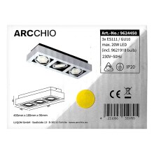 Arcchio - LED Stropní svítidlo RONKA 3xGU10/11,5W/230V