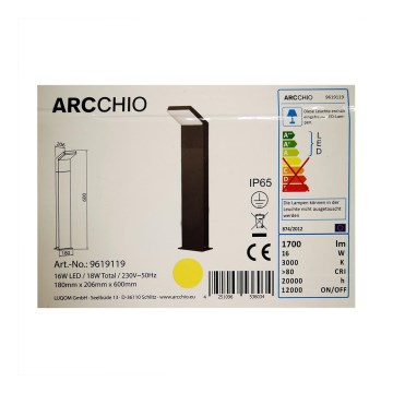 Arcchio - LED Venkovní lampa YOLENA LED/16W/230V IP65