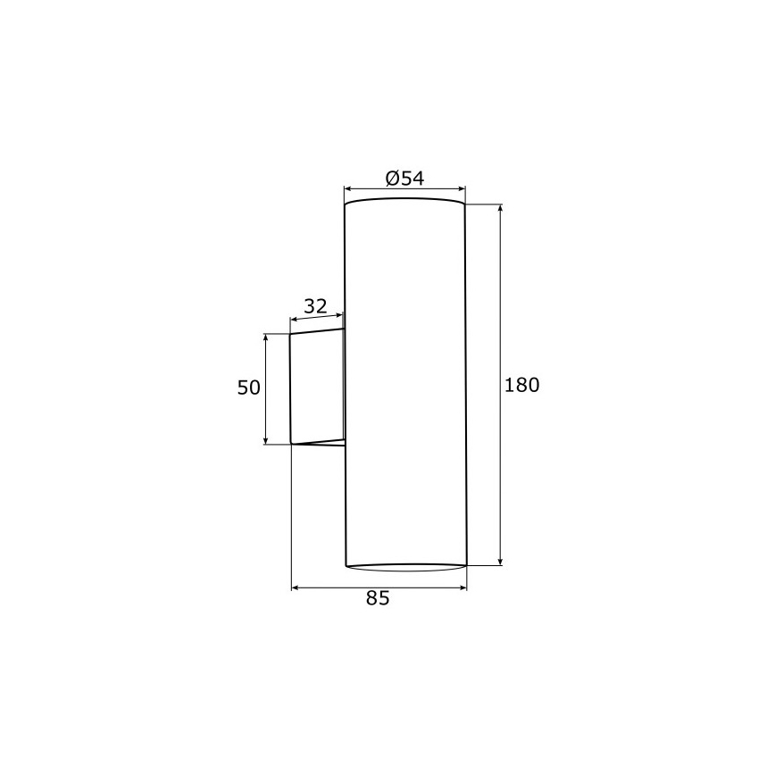 Argon 0909 - Nástěnné svítidlo MITOS 2xGU10/5W/230V černá