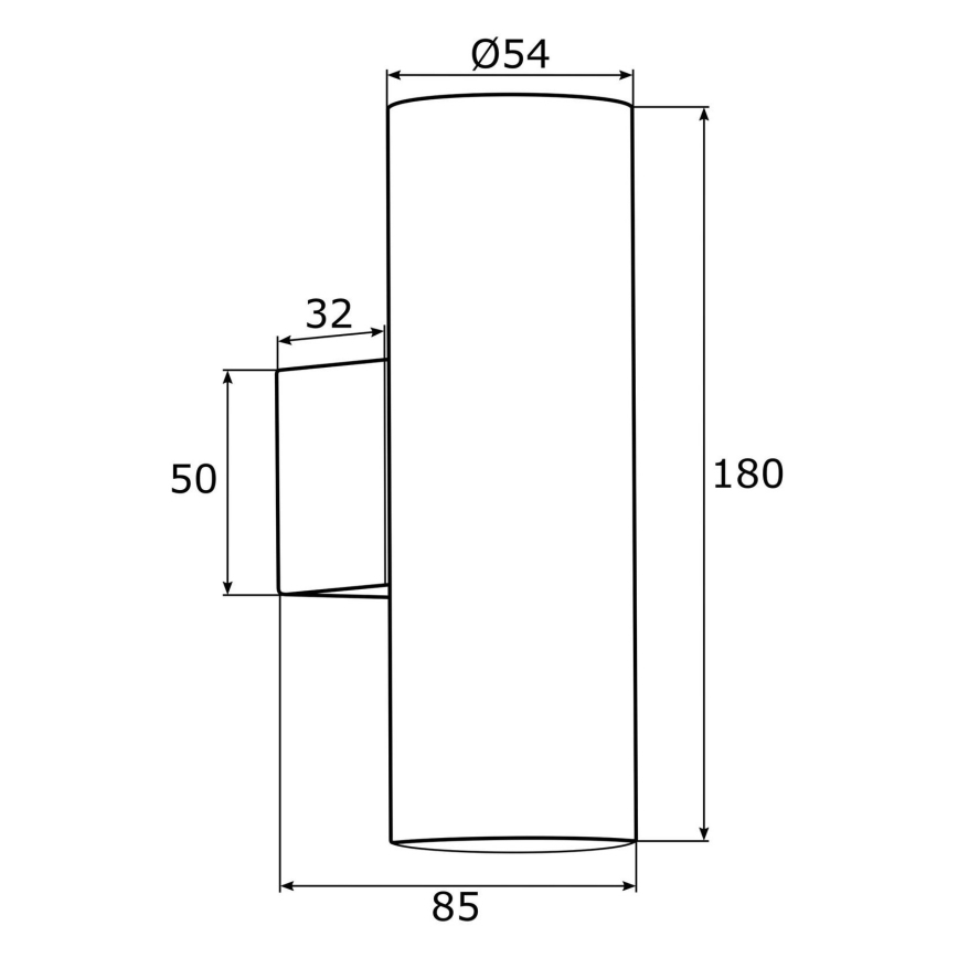 Argon 0912 - Nástěnné svítidlo MITOS 2xGU10/5W/230V lesklý chrom