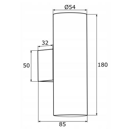 Argon 0913 - Nástěnné svítidlo MITOS 2xGU10/5W/230V mosaz