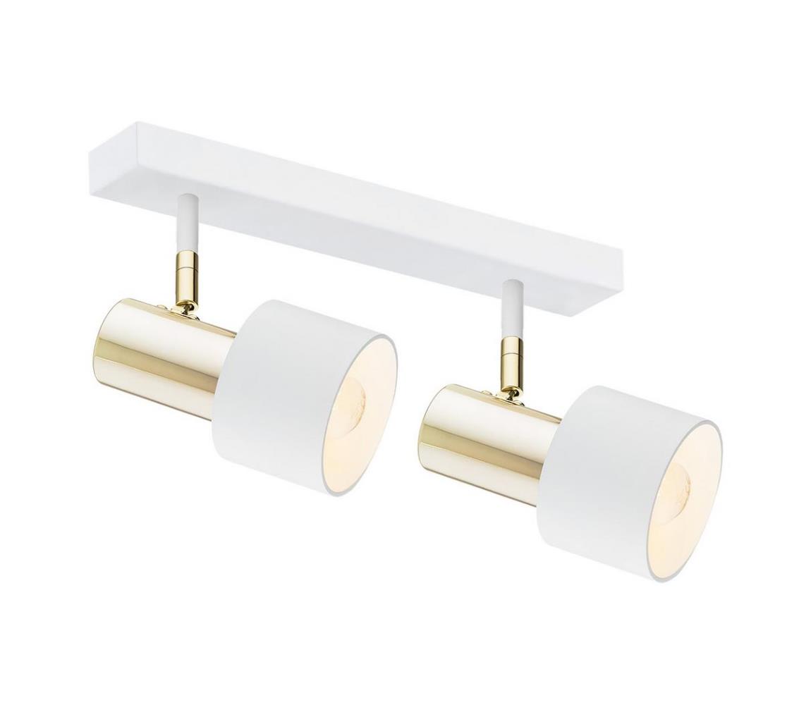 Argon Argon 0927 - Bodové svítidlo DORIA 2xE27/15W/230V bílá/mosaz AR0927