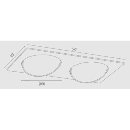 Argon 1046 - Podhledové svítidlo OLIMP 2xGU10-AR111/12W/230V bílá