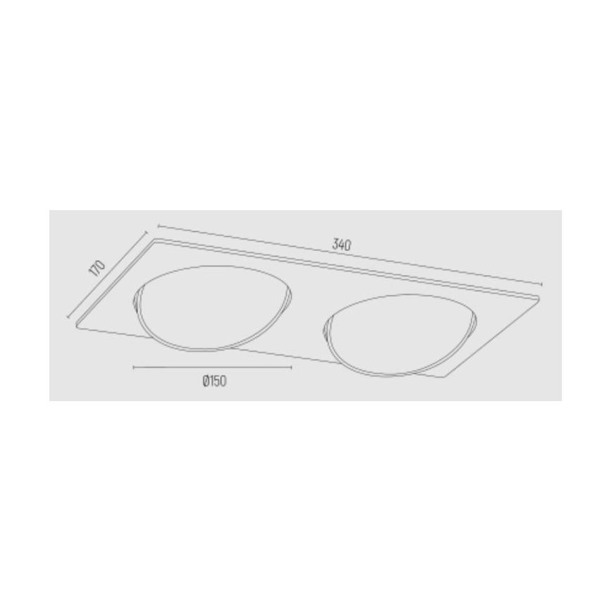 Argon 1046 - Podhledové svítidlo OLIMP 2xGU10-AR111/12W/230V bílá
