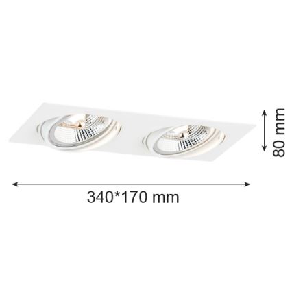 Argon 1046 - Podhledové svítidlo OLIMP 2xGU10-AR111/12W/230V bílá