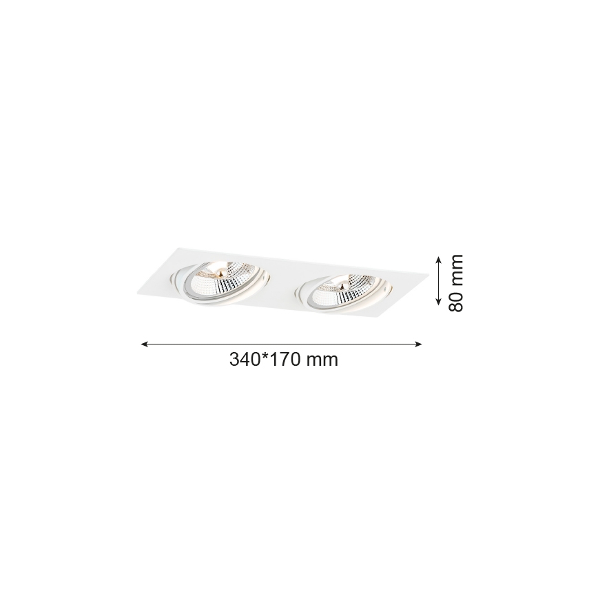 Argon 1046 - Podhledové svítidlo OLIMP 2xGU10-AR111/12W/230V bílá
