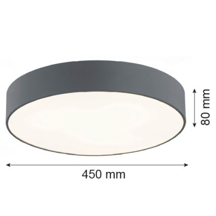 Argon 1187 - Stropní svítidlo DARLING 3xE27/15W/230V pr. 45 cm šedá
