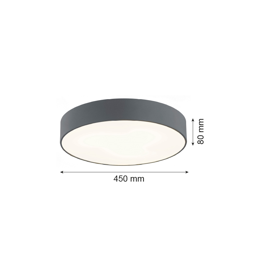 Argon 1187 - Stropní svítidlo DARLING 3xE27/15W/230V pr. 45 cm šedá
