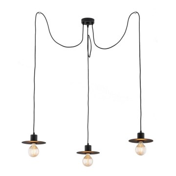 Argon 1377 - Lustr na lanku CORSO 3xE27/15W/230V pavouk černá