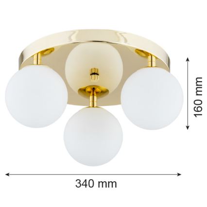 Argon 1413 - Koupelnové stropní svítidlo FLAVIO 3xE14/7W/230V IP44
