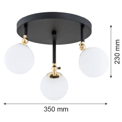 Argon 1436 - Koupelnový přisazený lustr LATINA 3xE14/40W/230V IP44