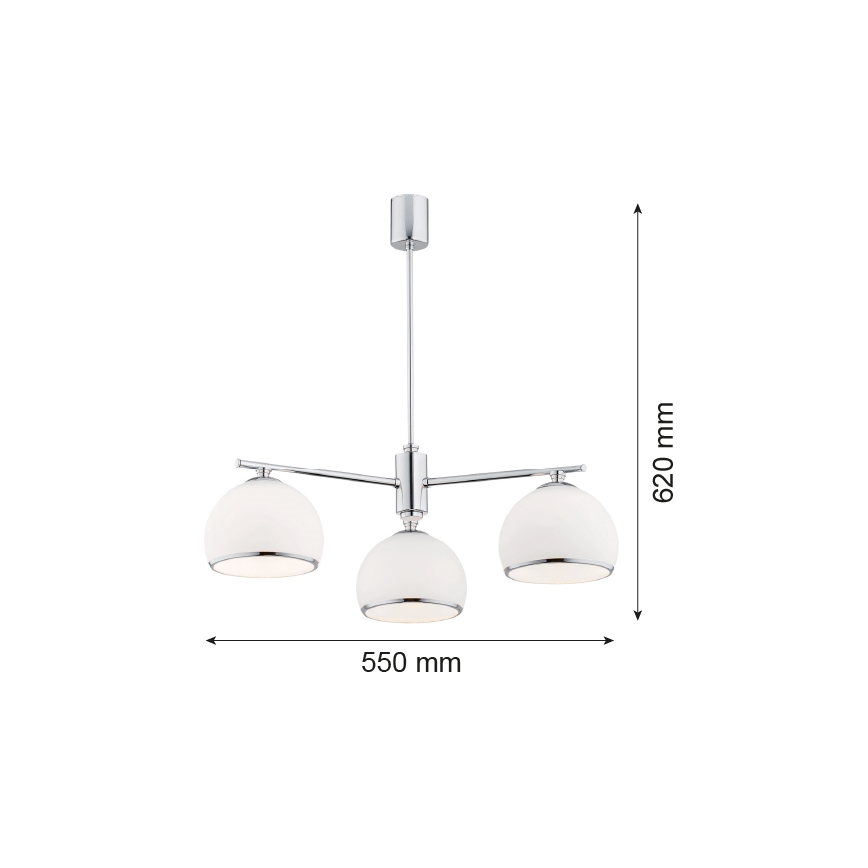 Argon 1487 - Lustr na tyči MARBELLA 3xE27/15W/230V lesklý chrom