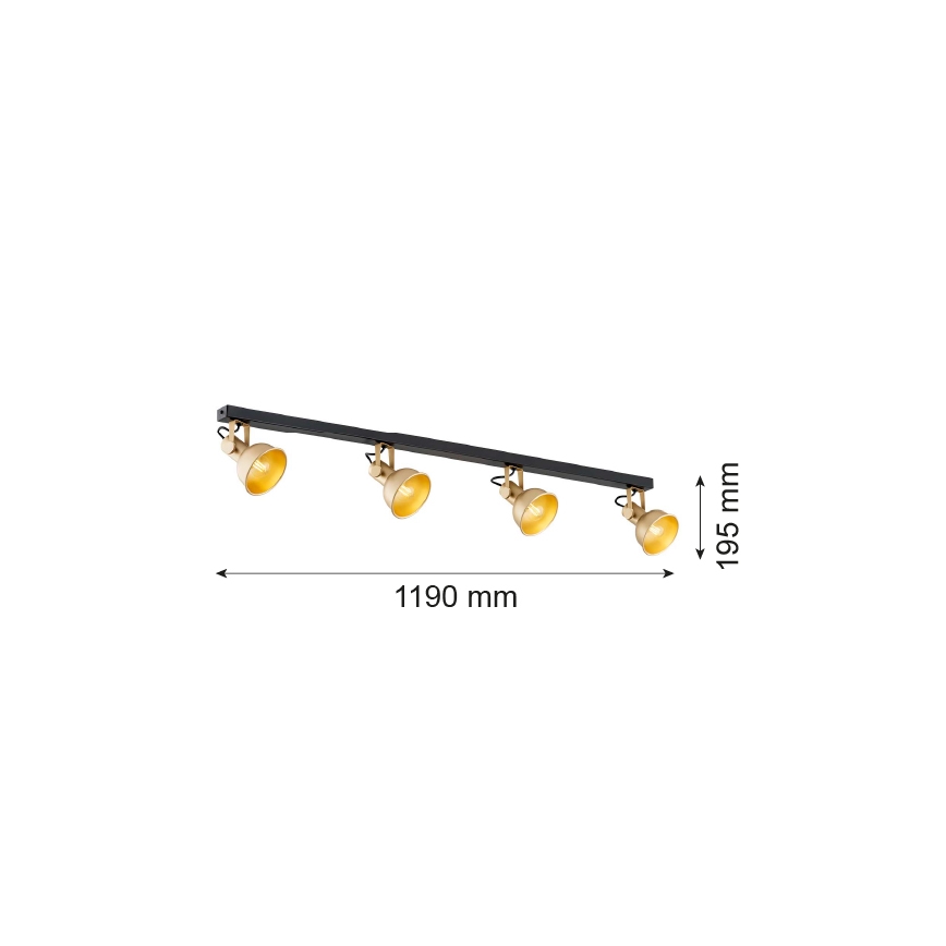 Argon 1801 - Bodové svítidlo LENORA 4xE14/7W/230V zlatá/černá