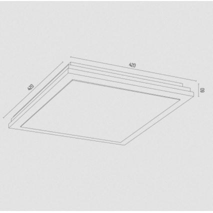 Argon 1803 - Stropní svítidlo CASERTA 4xE27/15W/230V 42x42 cm