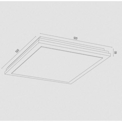 Argon 1804 - Stropní svítidlo CASERTA 4xE27/15W/230V 52x52 cm