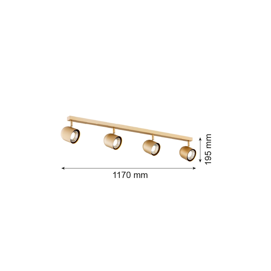 Argon 1810 - Bodové svítidlo ISOLA 4xGU10/5W/230V