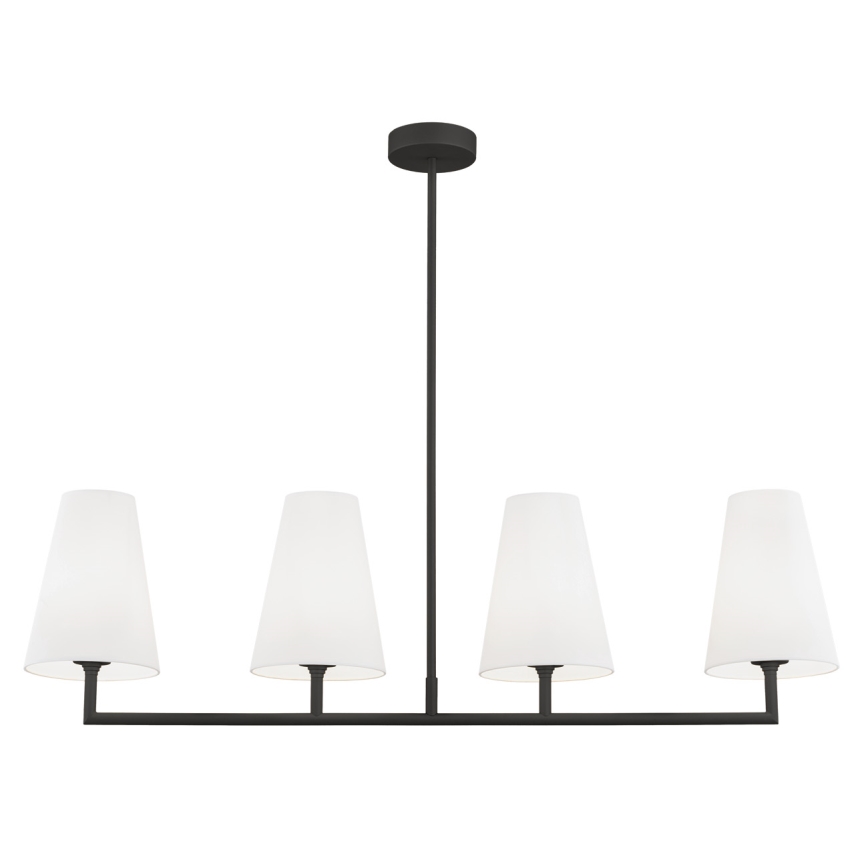 Argon 1831 - Lustr na tyči SAFIANO 4xE27/15W/230V černá