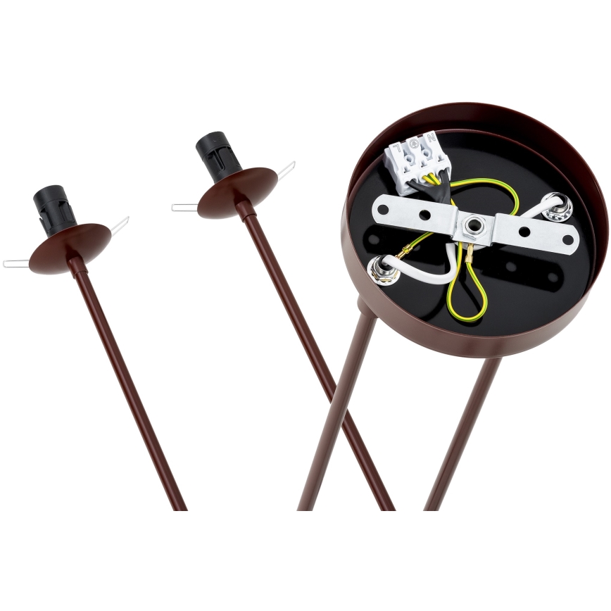 Argon 1842 - Lustr na tyči ABSOS 4xE14/7W/230V alabastr hnědá