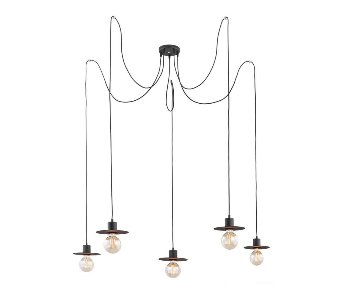 Argon Argon 2078 - Lustr na lanku CORSO 5xE27/15W/230V černá AR2078