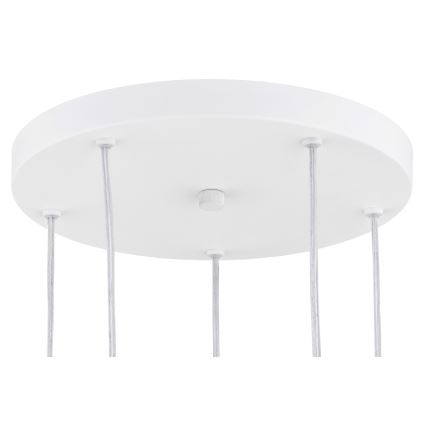 Argon 2102 - Lustr na lanku HOLLYWOOD 5xE14/7W/230V bílá