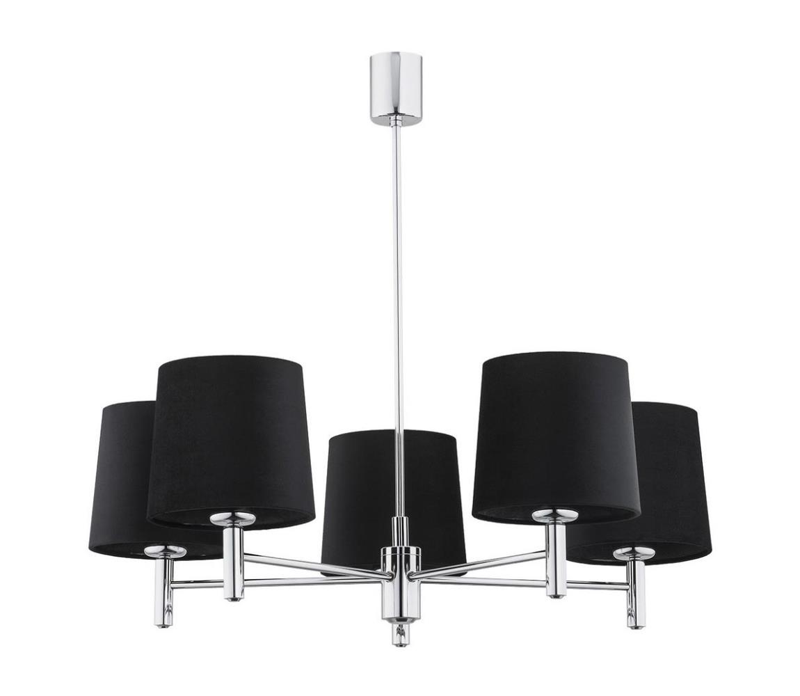 Argon Argon 2104 - Lustr na tyči BOLZANO 5xE27/15W/230V černá AR2104