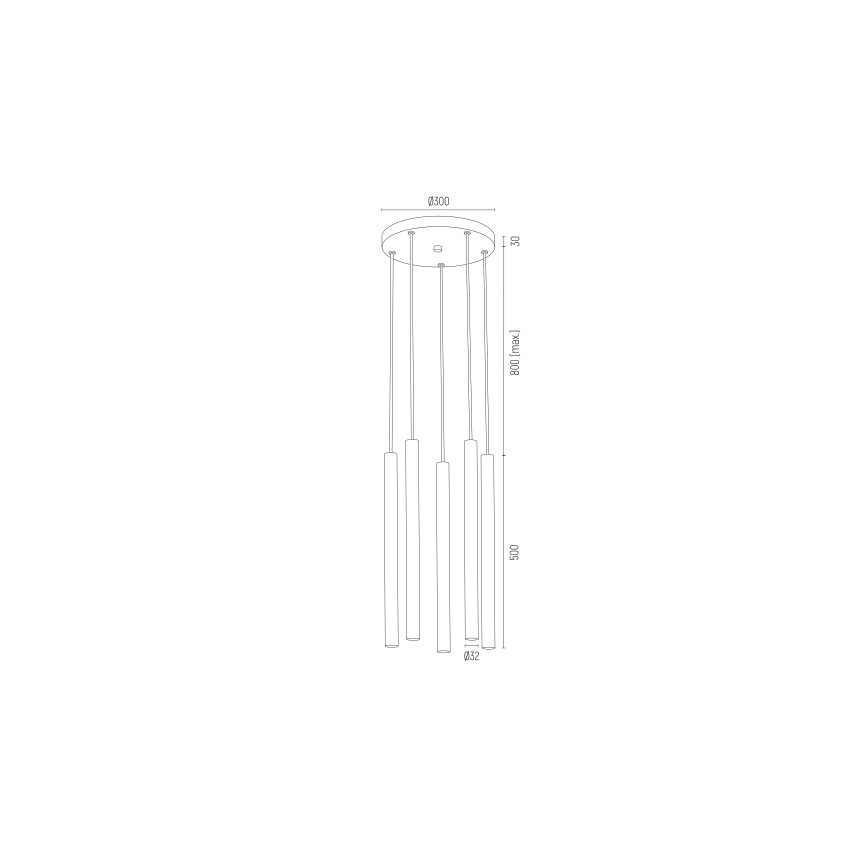Argon 2109 - LED Lustr na lanku SICILIA 5xLED/4,5W/230V