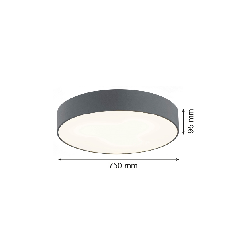 Argon 2535 - Stropní svítidlo DARLING 6xE27/15W/230V pr. 75 cm šedá