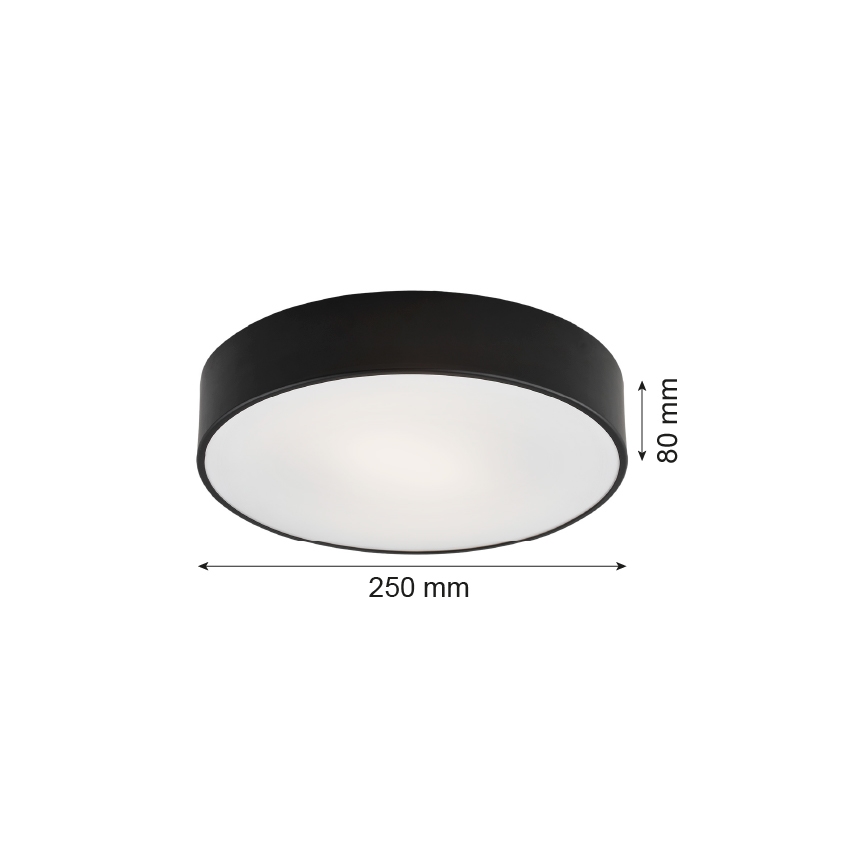 Argon 3081 - Stropní svítidlo DARLING 2xE27/15W/230V pr. 25 cm černá