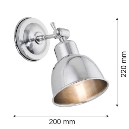 Argon 3172 - Nástěnné svítidlo EUFRAT 1xE27/60W/230V
