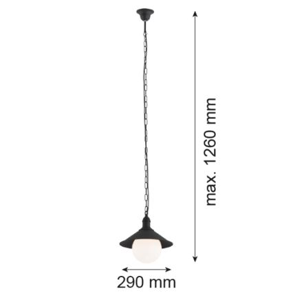 Argon 3285 - Venkovní lustr ERBA BIS 1xE27/60W/230V