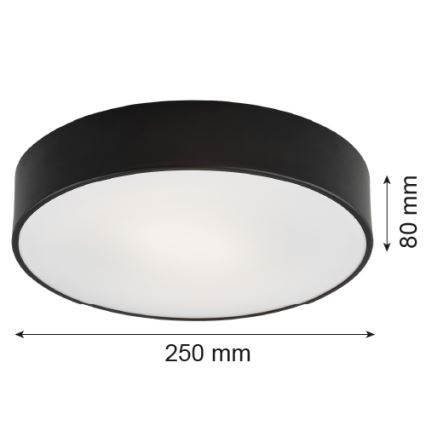 Argon 3569  - LED Stropní svítidlo DARLING LED/12W/230V pr. 25 cm černá