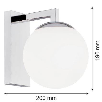 Argon 3735 - Nástěnná lampa ASPEN 1xE27/15W/230V lesklý chrom