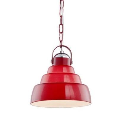 Argon 377 - Lustr MARGERITA 1xE27/60W/230V červený 20 cm