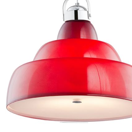 Argon 377 - Lustr MARGERITA 1xE27/60W/230V červený 20 cm