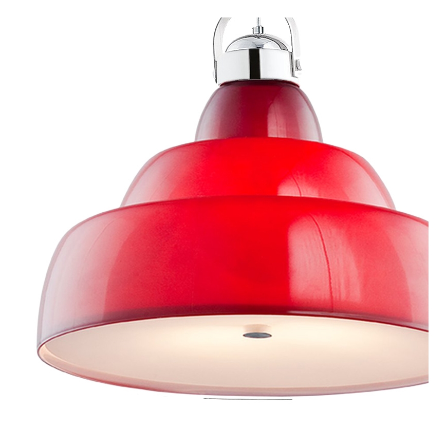 Argon 377 - Lustr MARGERITA 1xE27/60W/230V červený 20 cm