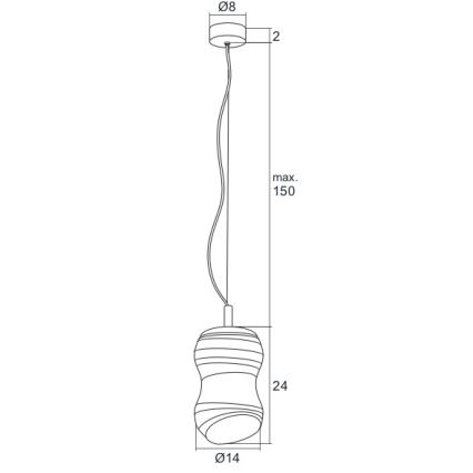 Argon 3797 - LED Lustr na lanku COMO LED/5W/230V