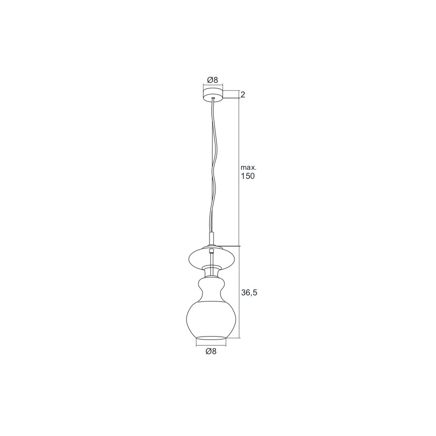 Argon 3800 - LED Lustr na lanku MODENA LED/8W/230V