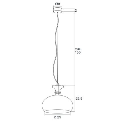 Argon 3805 - LED Lustr na lanku GROSSETO LED/8W/230V