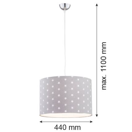 Argon 4134 - Lustr na lanku MAGIC 1xE27/15W/230V šedá/bílá
