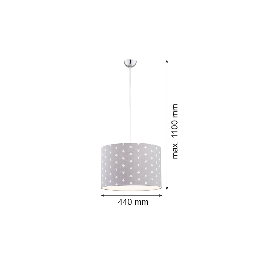 Argon 4134 - Lustr na lanku MAGIC 1xE27/15W/230V šedá/bílá