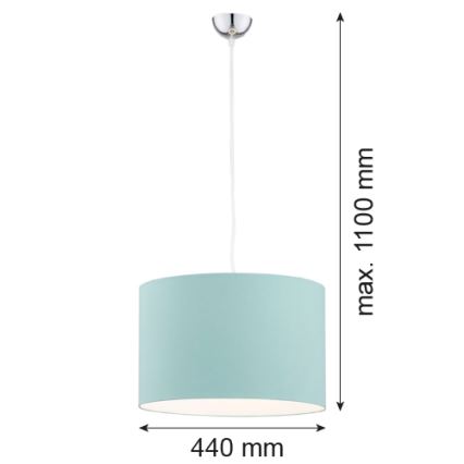 Argon 4135 - Lustr na lanku MAGIC 1xE27/15W/230V tyrkysová