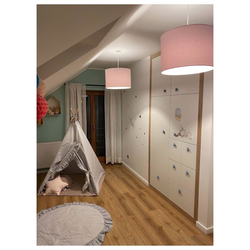 Argon 4136 - Lustr na lanku MAGIC 1xE27/15W/230V růžová
