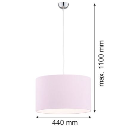 Argon 4136 - Lustr na lanku MAGIC 1xE27/15W/230V růžová