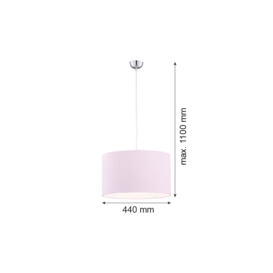 Argon 4136 - Lustr na lanku MAGIC 1xE27/15W/230V růžová