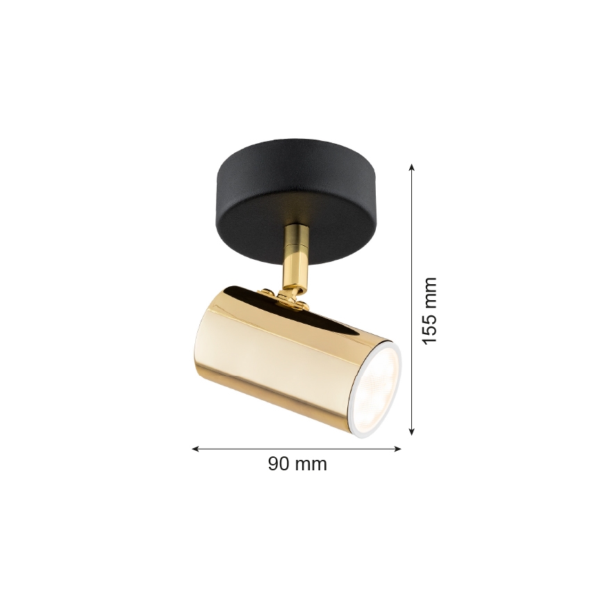 Argon 4208 - Stropní bodové svítidlo LAGOS 1xGU10/5W/230V mosaz/černá